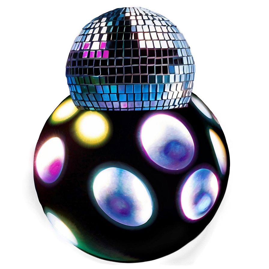 Shimmering Disco Ball Illumination PNG Image