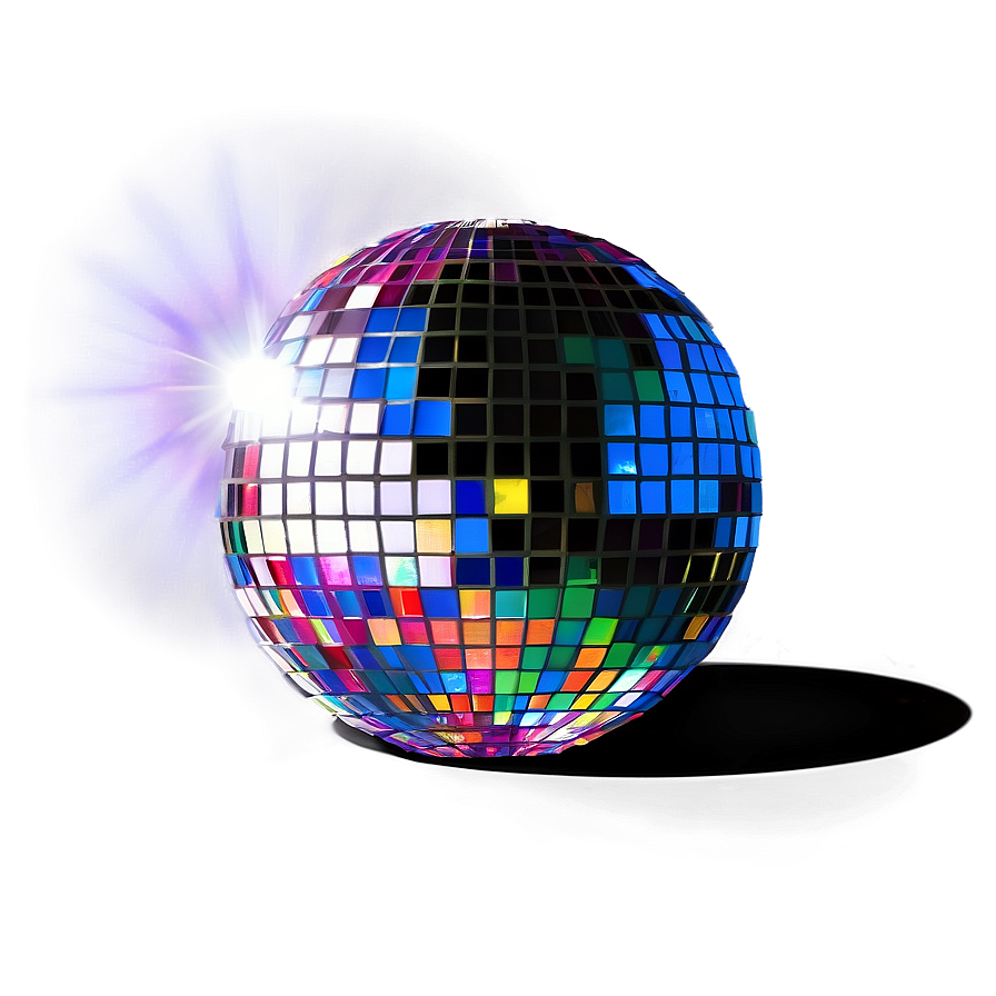 Shimmering Disco Ball Illumination PNG Image