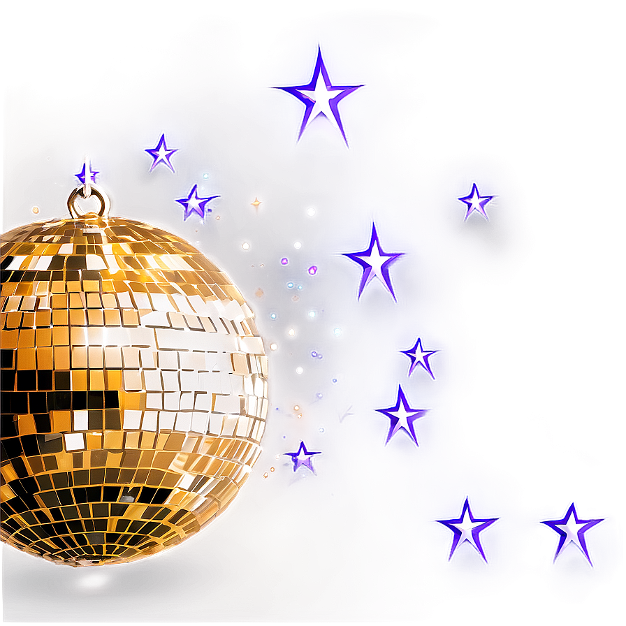 Shimmering Disco Ball Illustration PNG Image