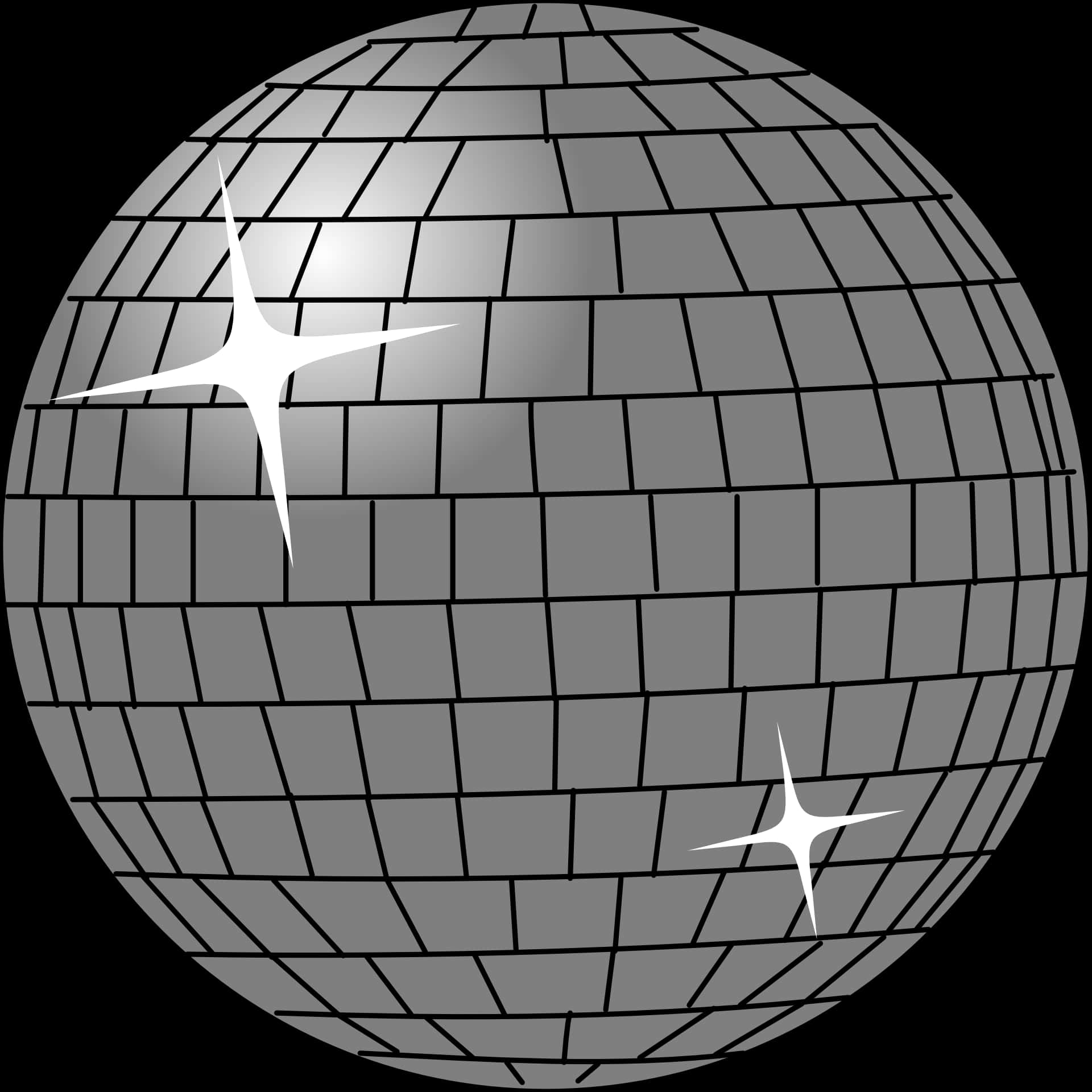 Shimmering Disco Ball Illustration PNG Image