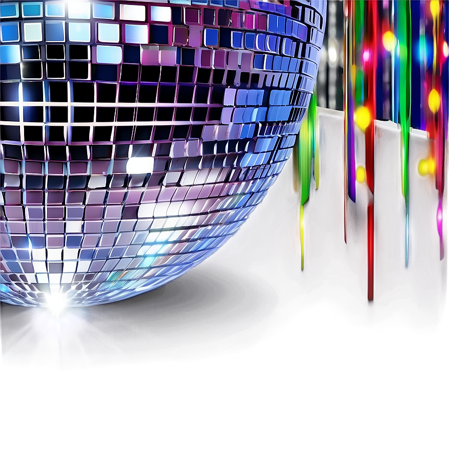 Shimmering Disco Ball Lights PNG Image