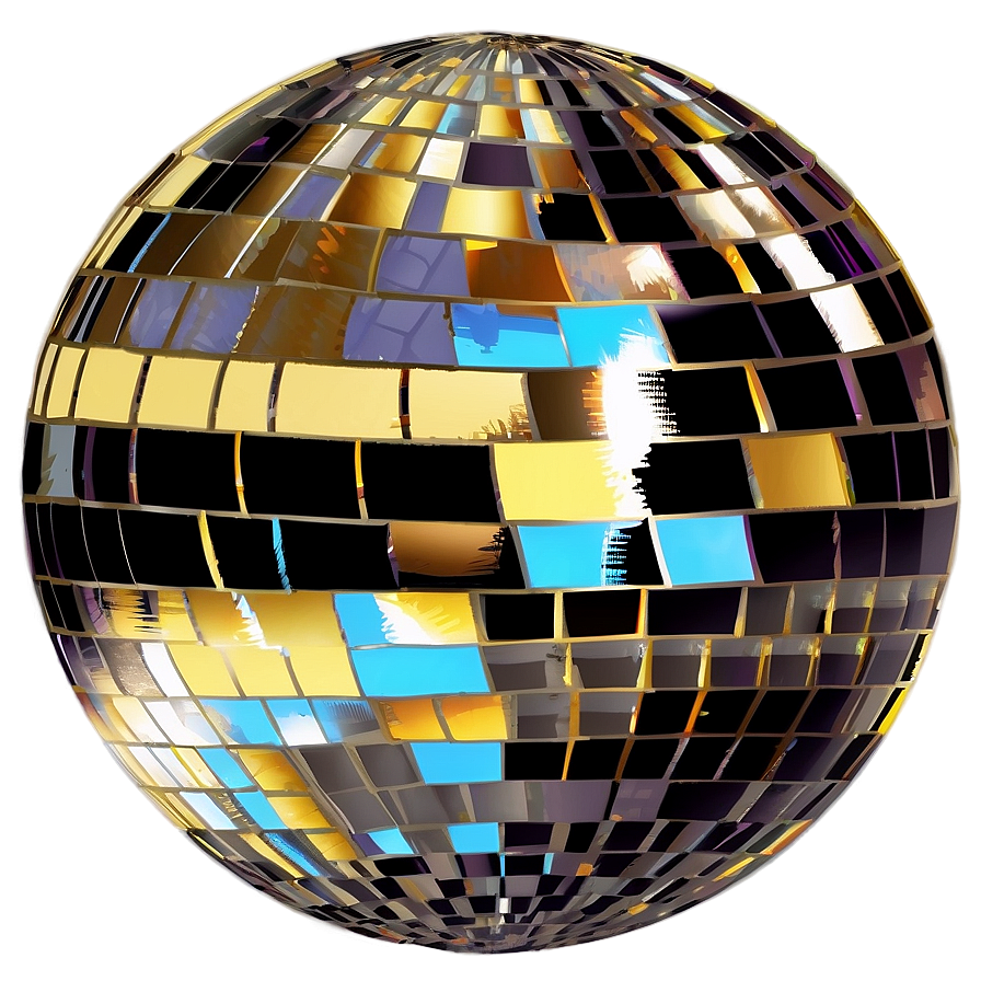 Shimmering Disco Ball Reflections PNG Image