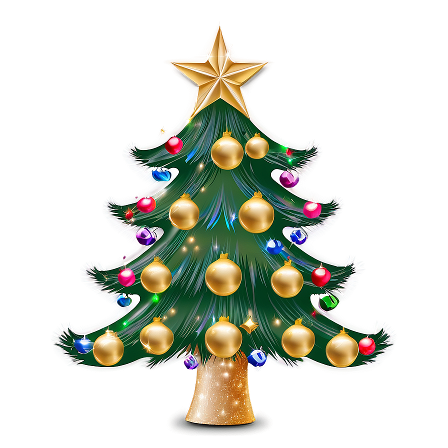 Shimmering Noel Tree Png Pde94 PNG Image