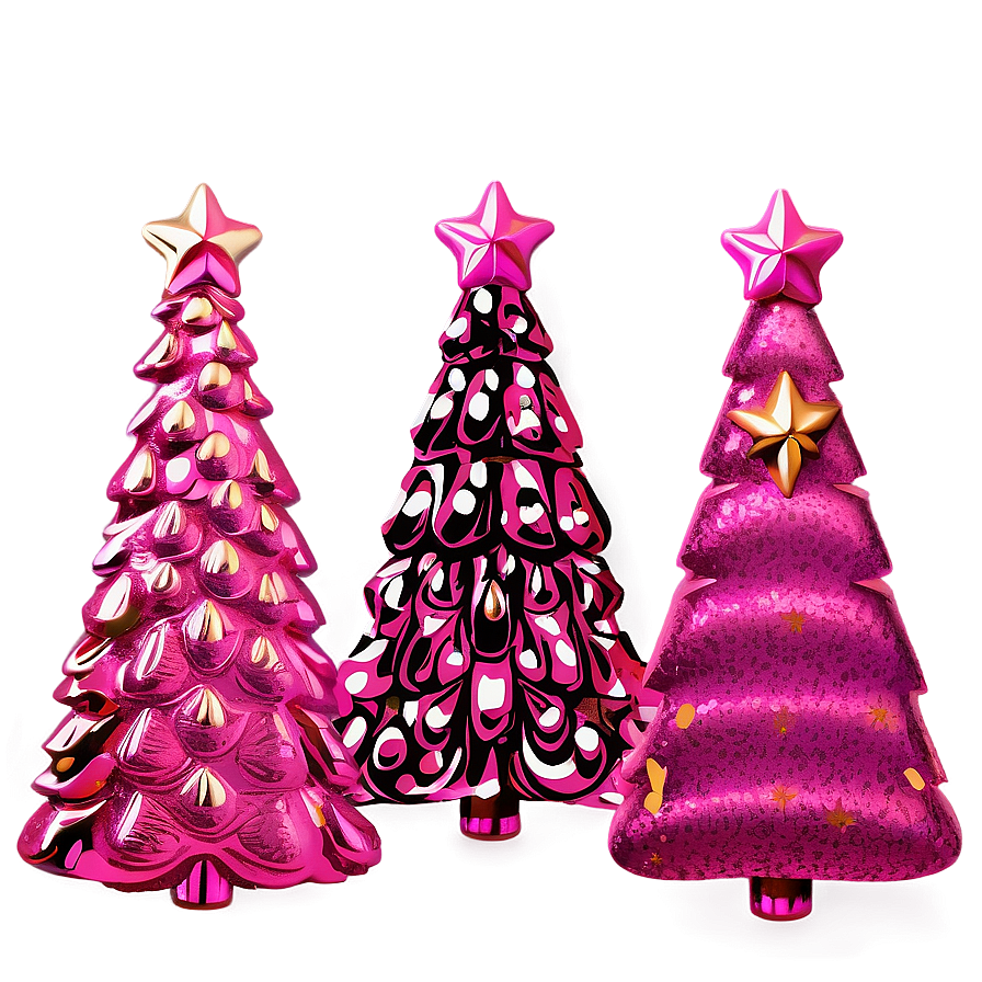 Shimmering Pink Christmas Tree Png 06122024 PNG Image