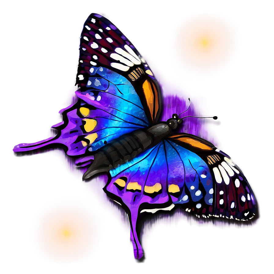 Shimmering Purple Butterfly Png Eqr PNG Image