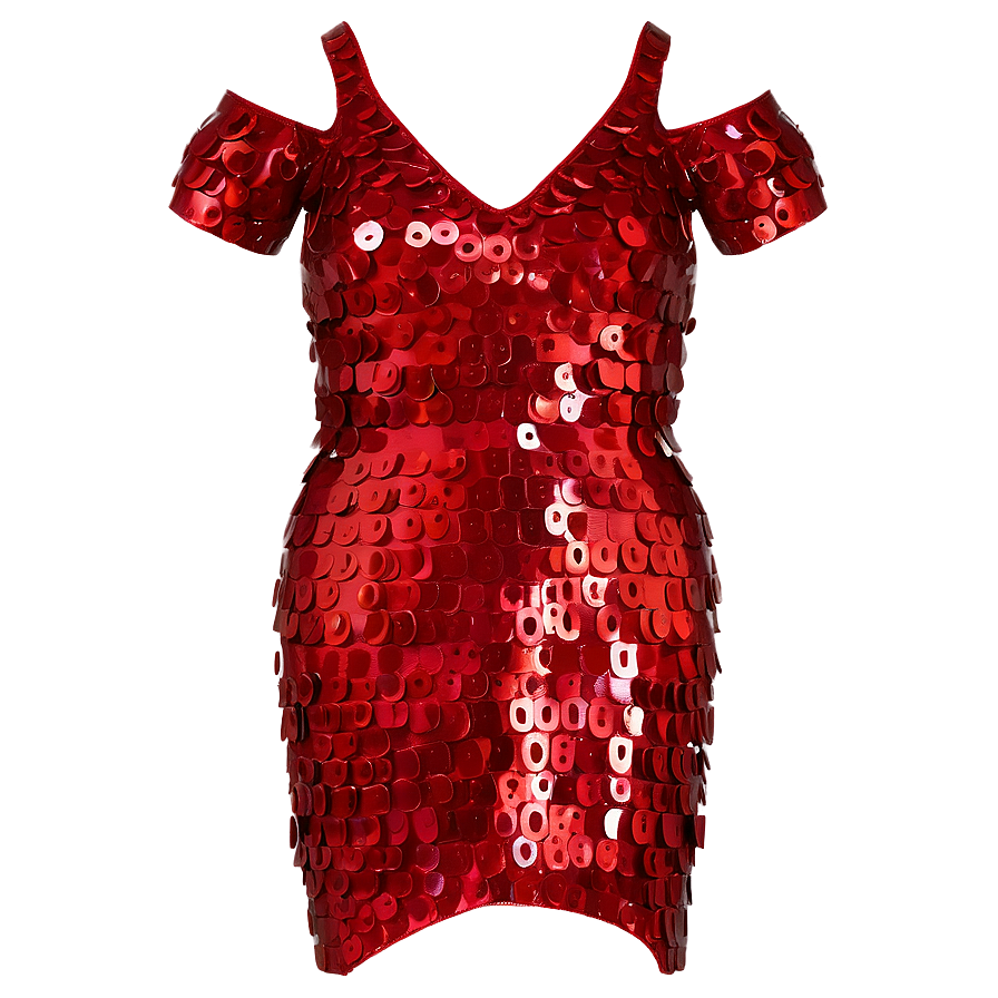 Shimmering Red Sequin Dress Png 05062024 PNG Image