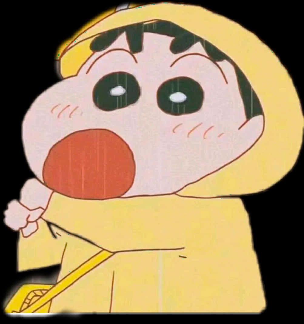 Shin Chan Yellow Raincoat PNG Image