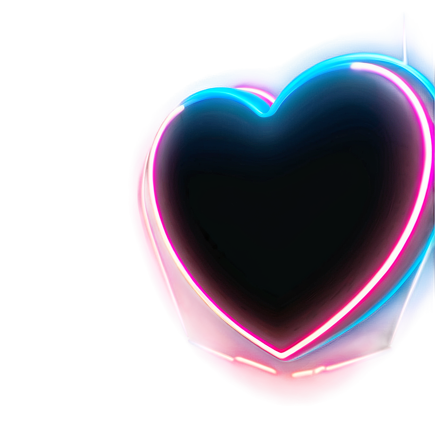 Shining Neon Heart Png 29 PNG Image