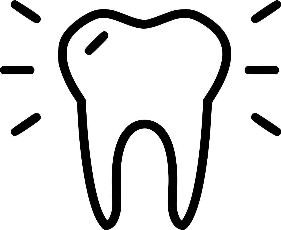 Shining Tooth Outline Icon PNG Image