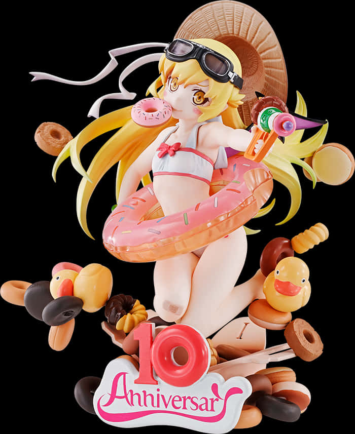 Shinobu10th Anniversary Figure Summer Theme PNG Image