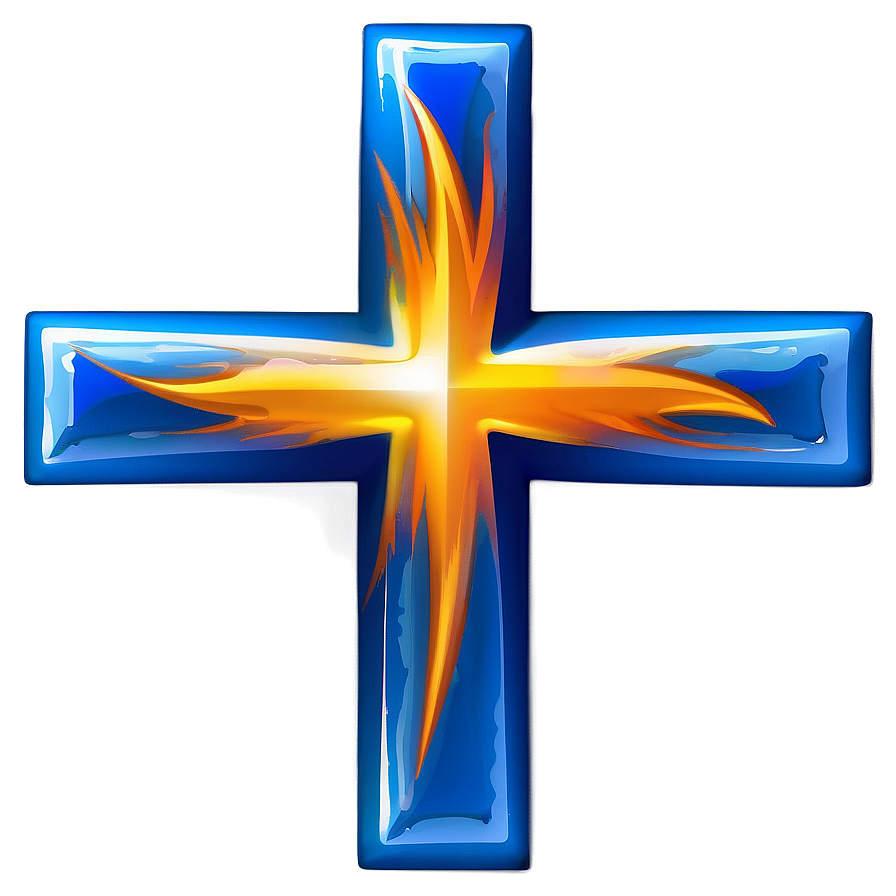 Shiny Blue Cross Symbol Png Ovr58 PNG Image