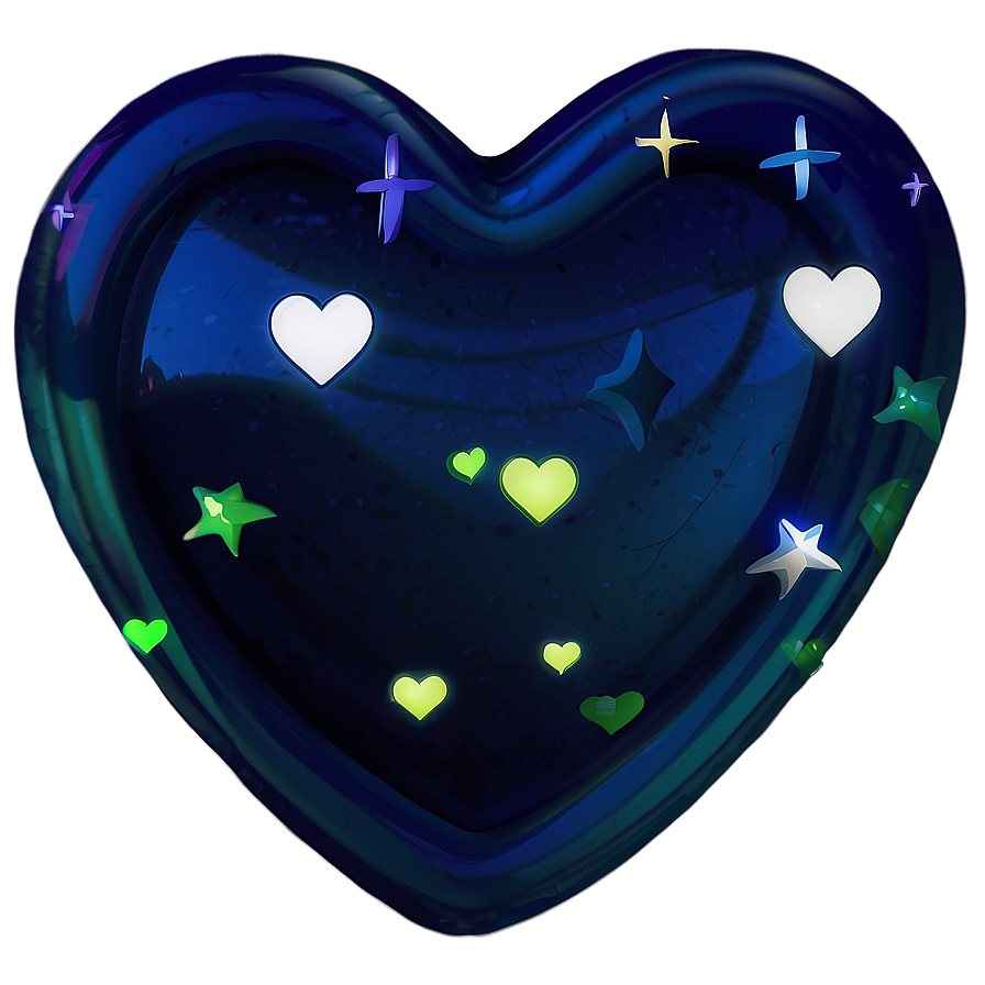 Shiny Blue Heart Symbol Png Tyw67 PNG Image