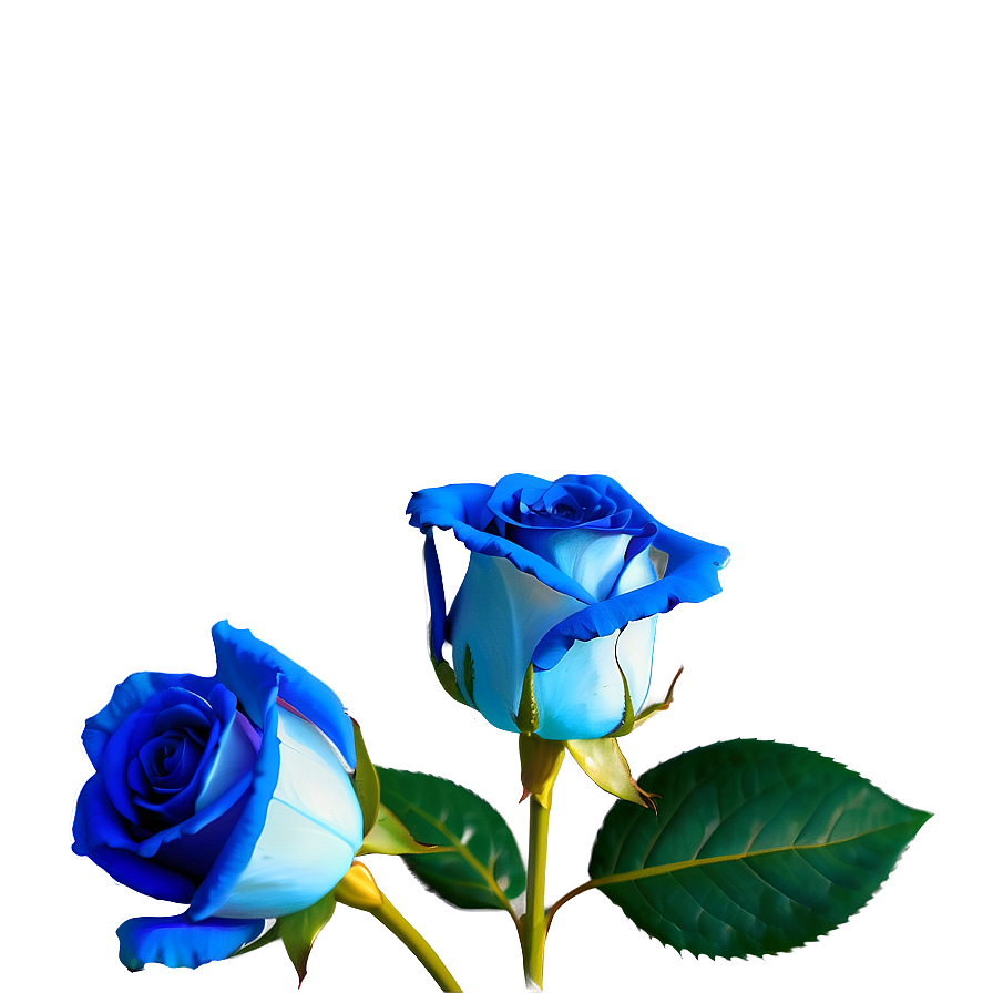 Shiny Blue Rose Png Rte75 PNG Image