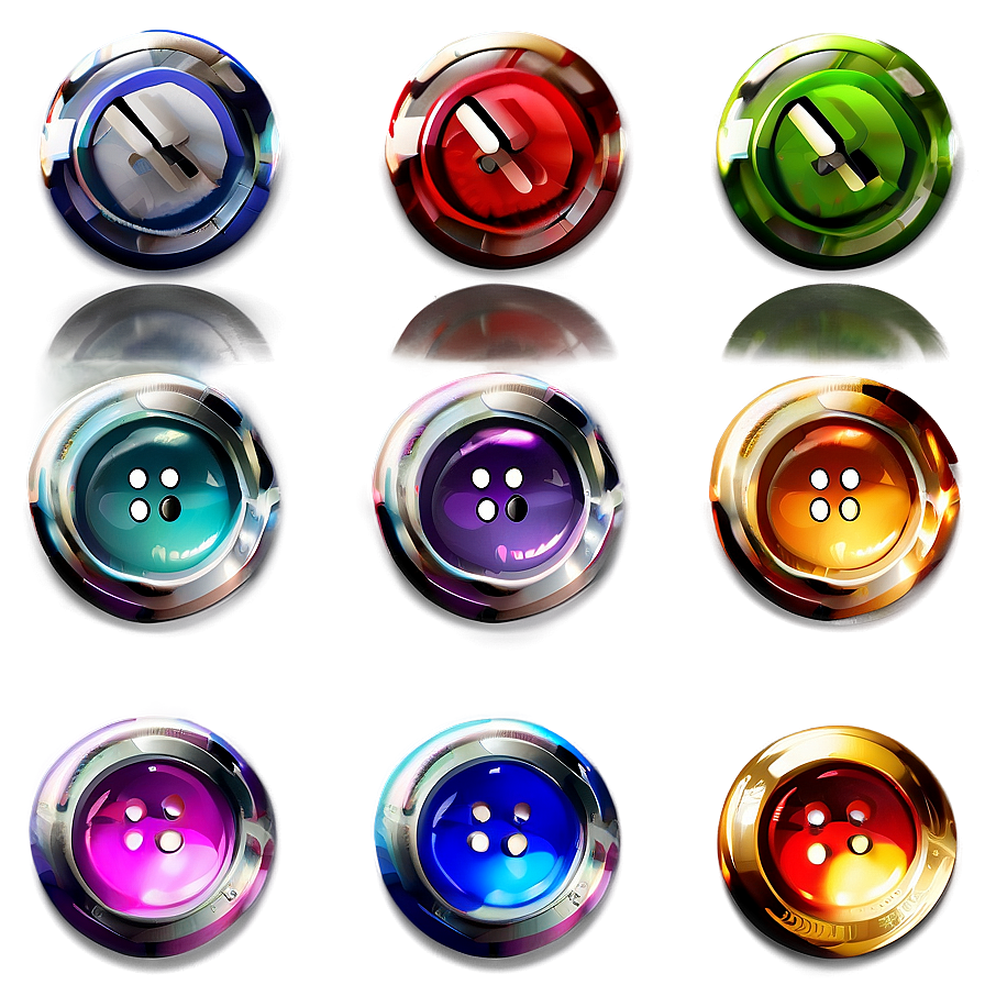 Shiny Buttons Collection Png 70 PNG Image