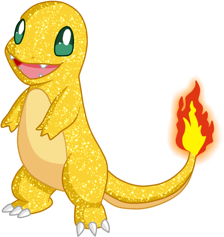 Shiny Charmander Pokemon PNG Image