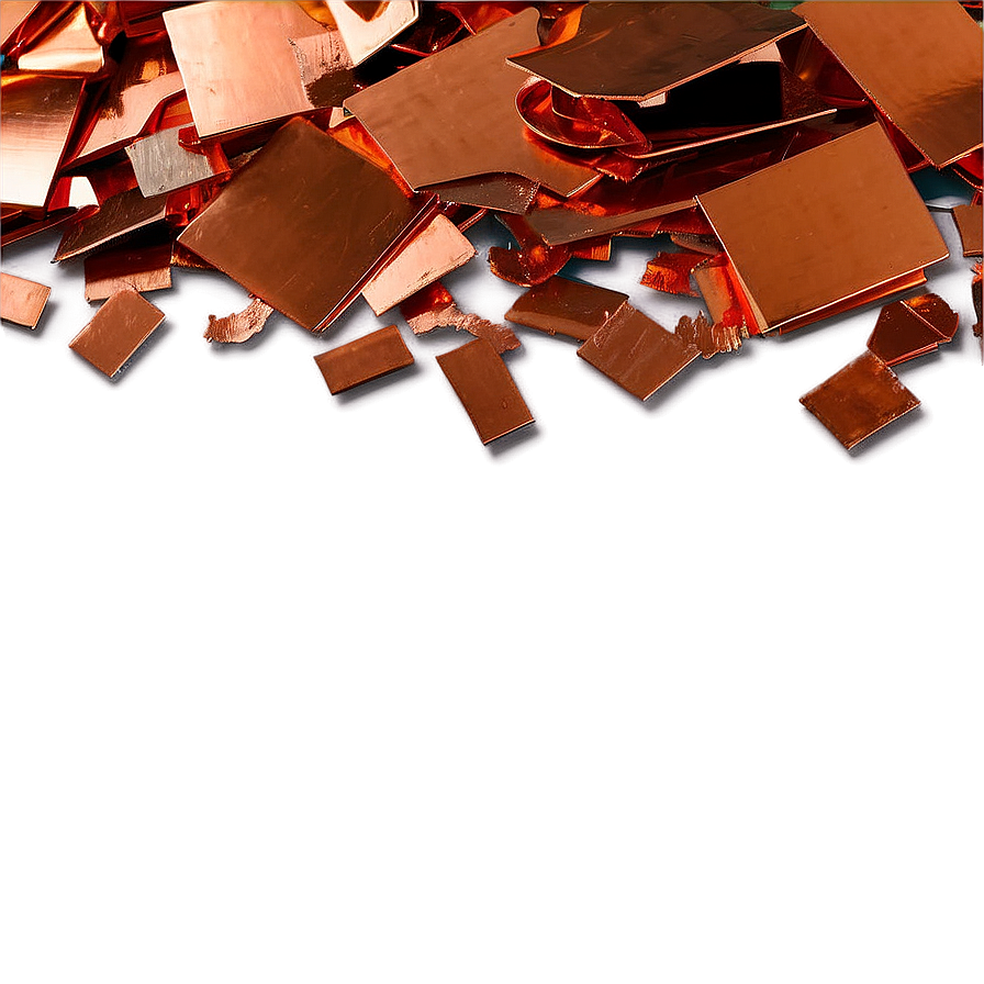 Shiny Copper Metal Scraps Png 06292024 PNG Image