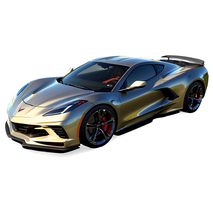 Shiny Corvette C8 Under The Sun Png Tog PNG Image