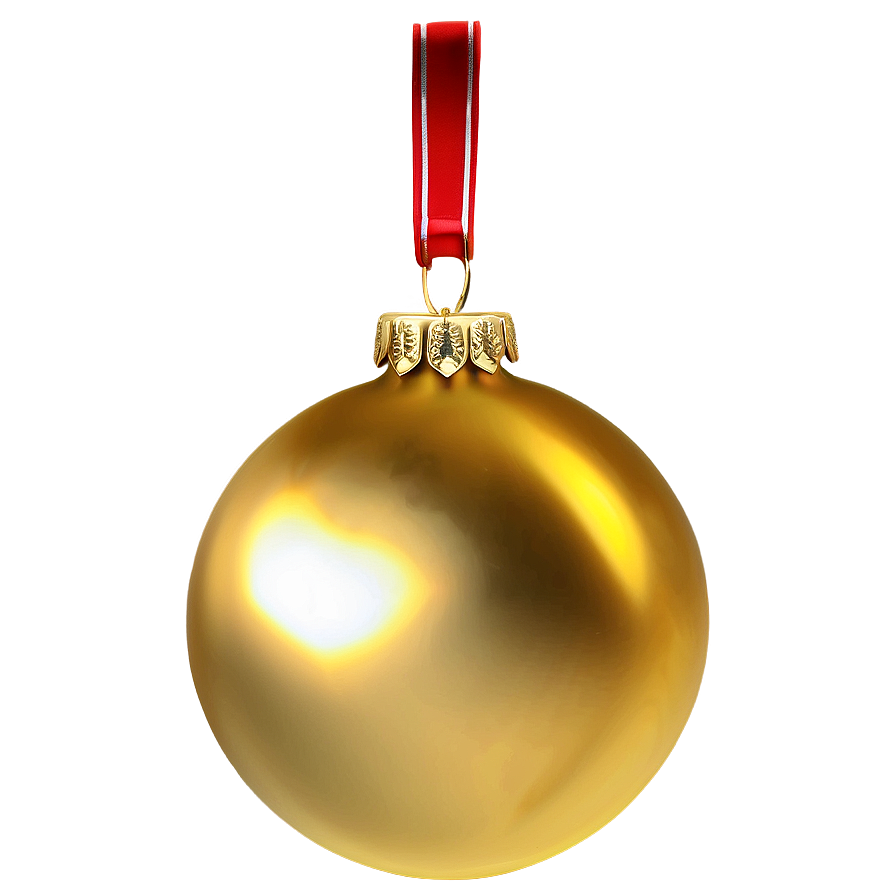 Shiny Gold Christmas Bauble Png Fug5 PNG Image