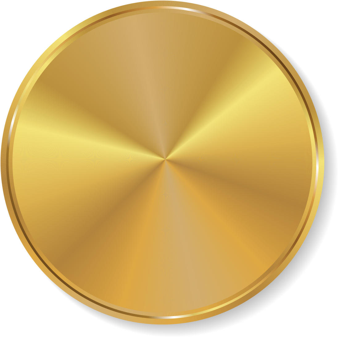 Shiny Gold Coin Graphic PNG Image