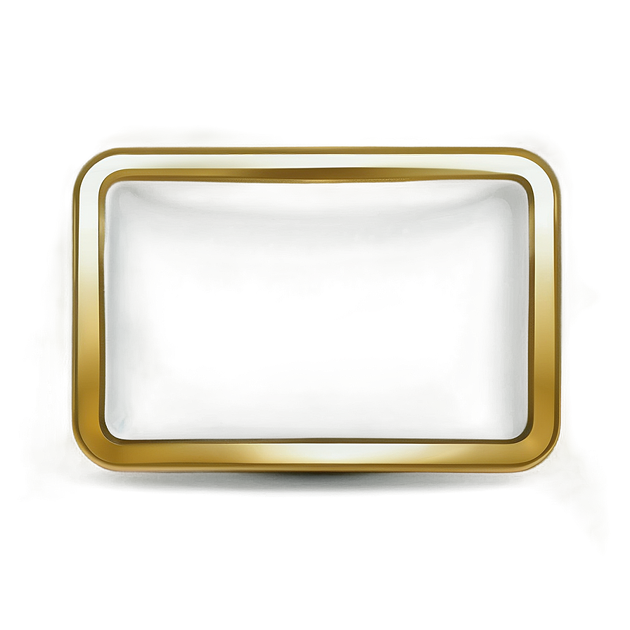 Shiny Gold Rectangle Outline Png Ofm PNG Image