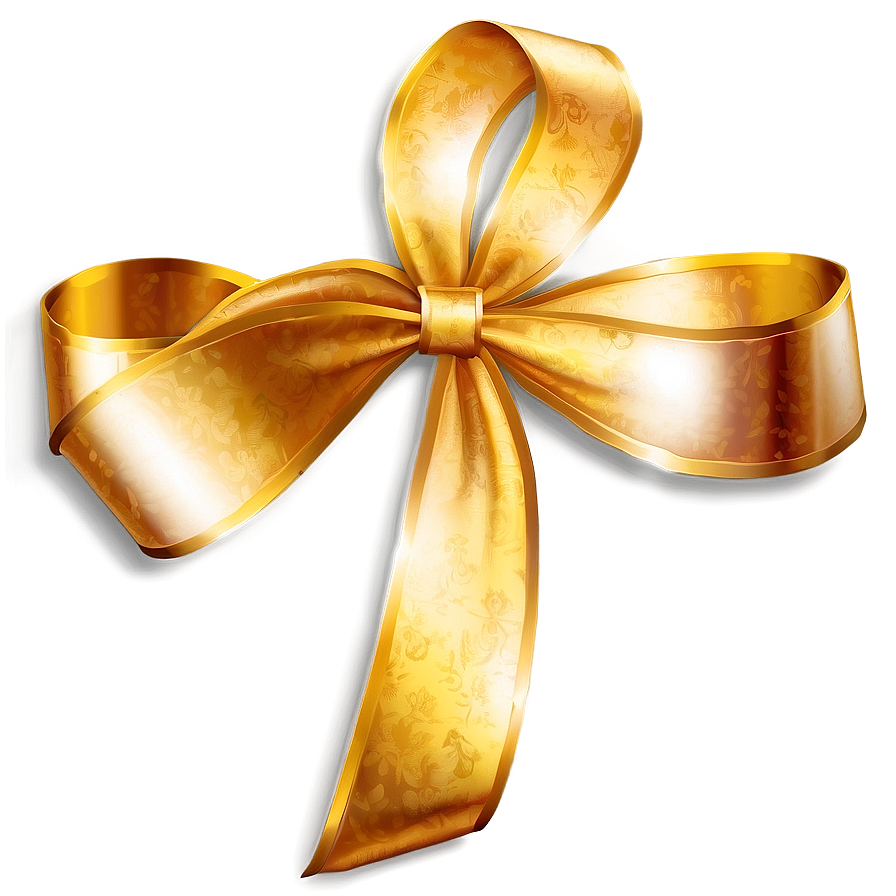 Shiny Gold Ribbon Png Iog44 PNG Image