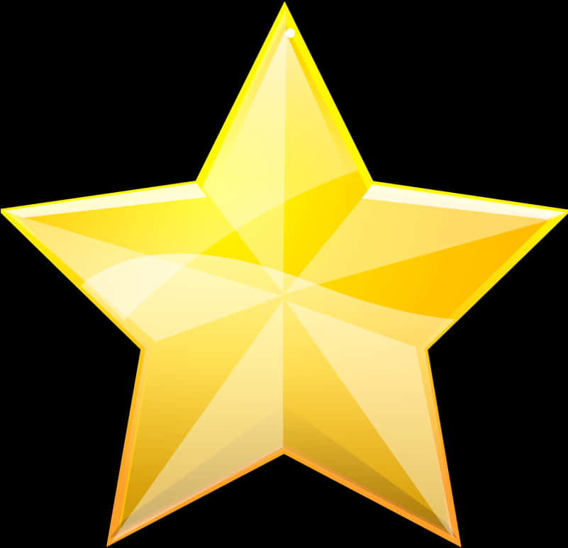 Shiny Gold Star Graphic PNG Image