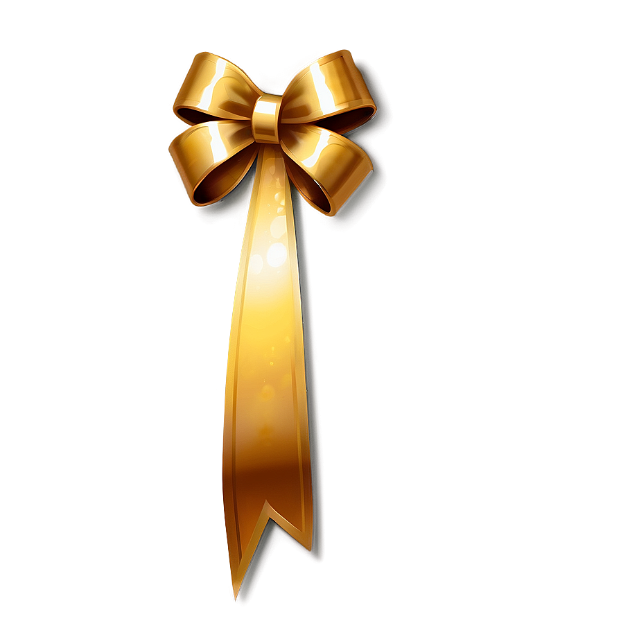 Shiny Golden Bow Png 05042024 PNG Image