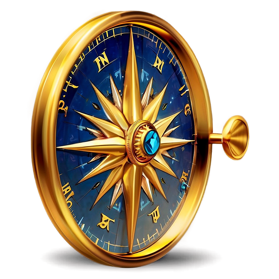 Shiny Golden Compass Png Bto5 PNG Image