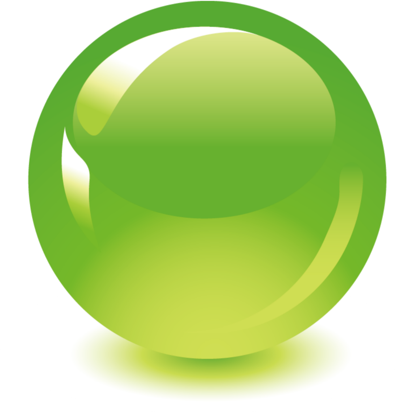 Shiny Green Glass Sphere PNG Image