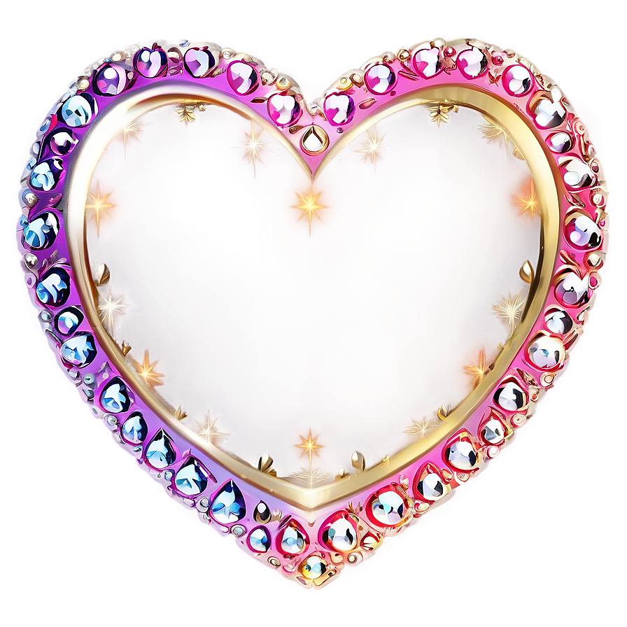 Shiny Heart Border Png 92 PNG Image