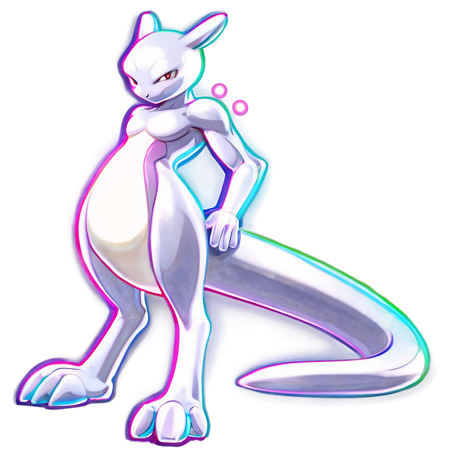 Shiny Mewtwo Graphic Png 05212024 PNG Image