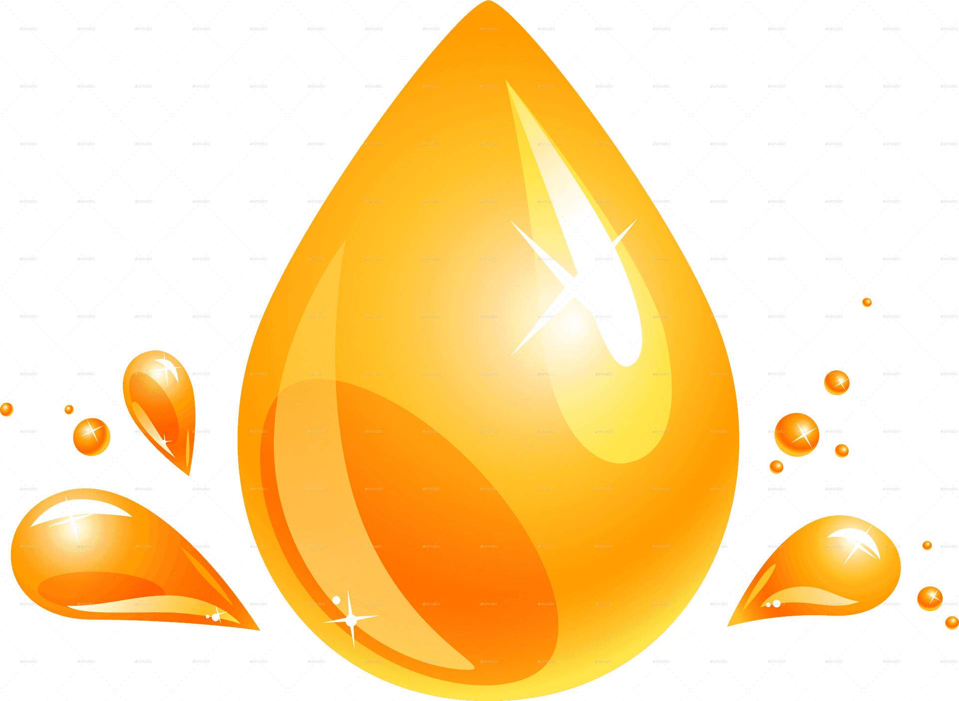 Shiny Oil Drop Illustration PNG Image