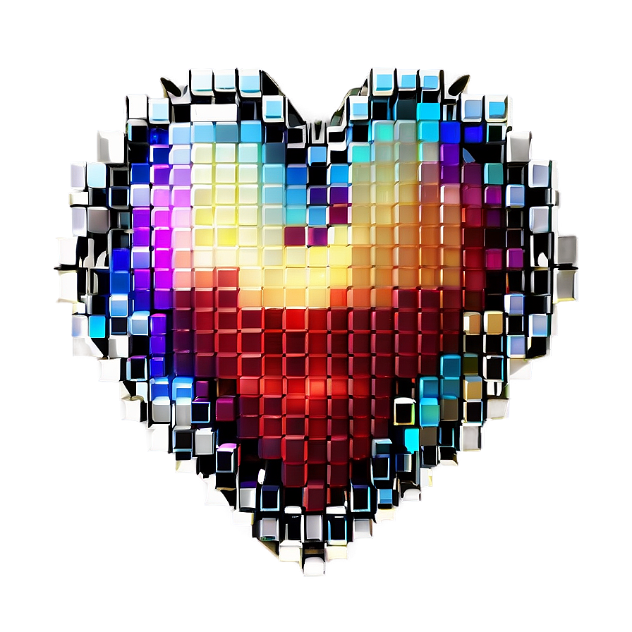 Shiny Pixel Heart Png 05252024 PNG Image