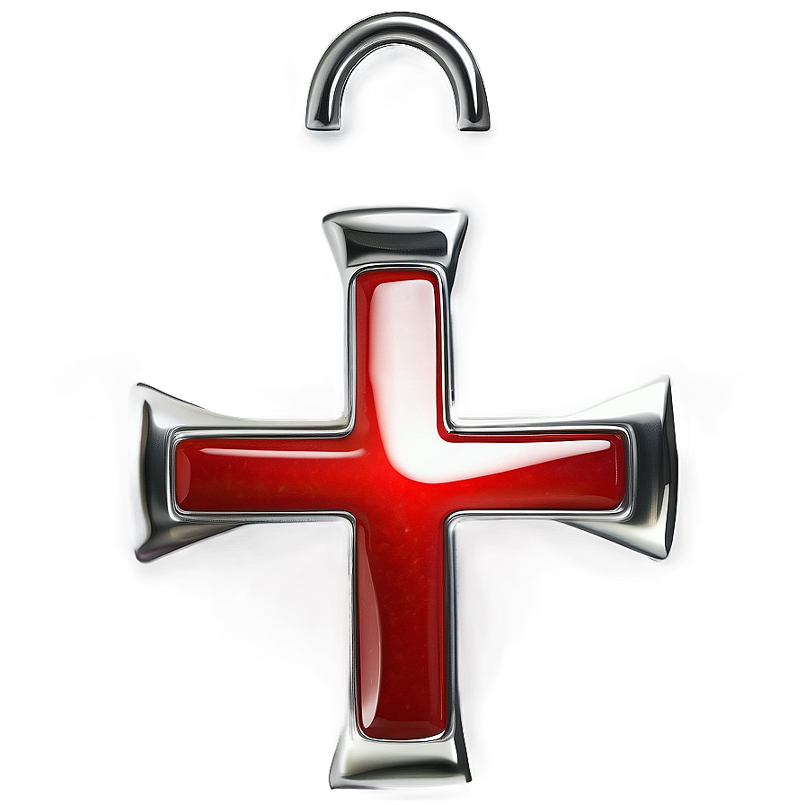 Shiny Red Cross Png Mqk PNG Image