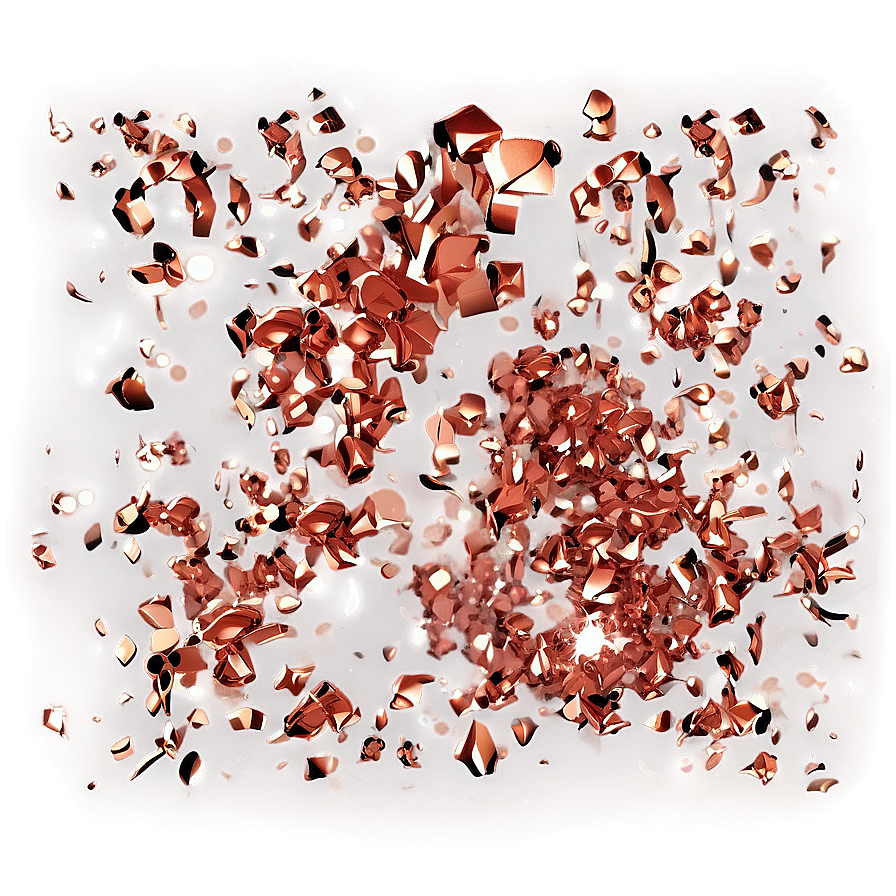 Shiny Rose Gold Glitter Particles Png 41 PNG Image