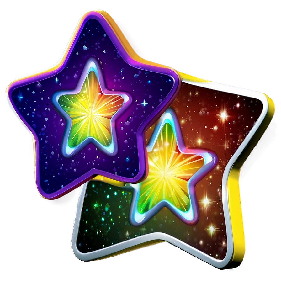 Shiny Star Sticker Png Exr PNG Image