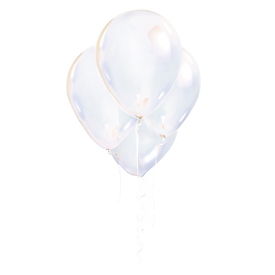 Shiny White Balloon Png Dlt PNG Image