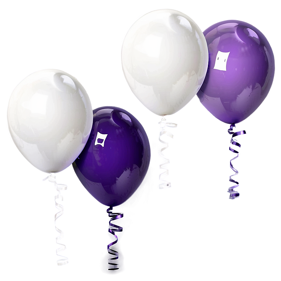 Shiny White Balloons Png Mjg PNG Image