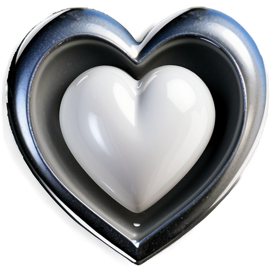 Shiny White Heart Png Mxt99 PNG Image