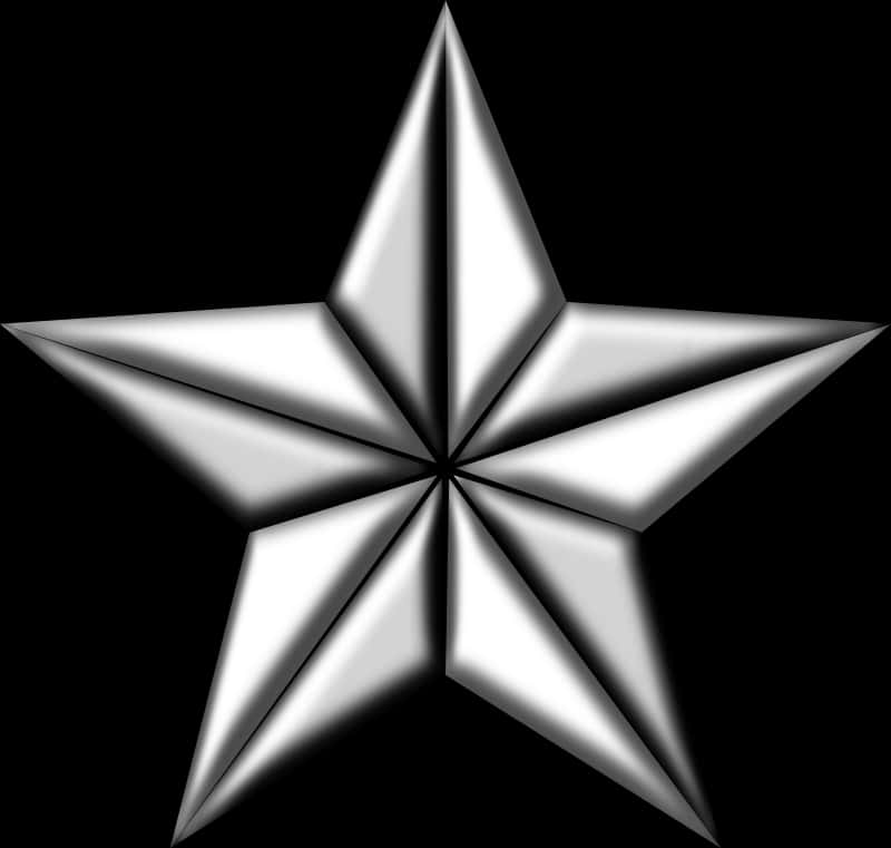 Shiny White Star Graphic PNG Image