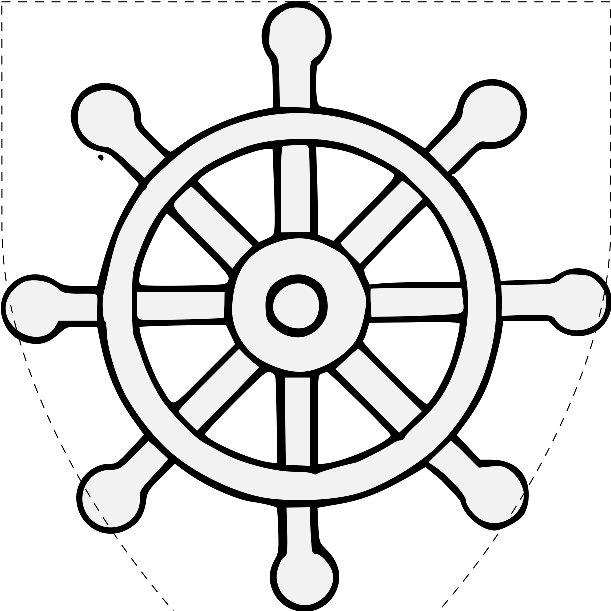 Ship Steering Wheel Vector PNG Image