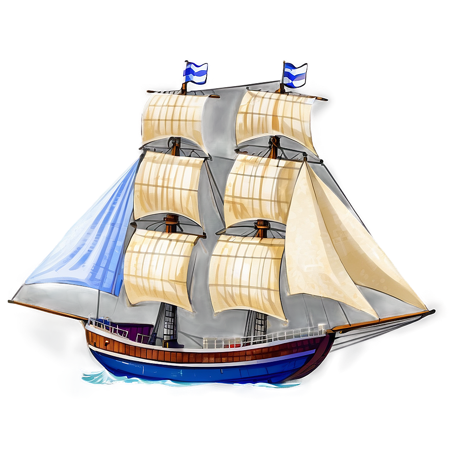 Ship With Sails Png 13 PNG Image