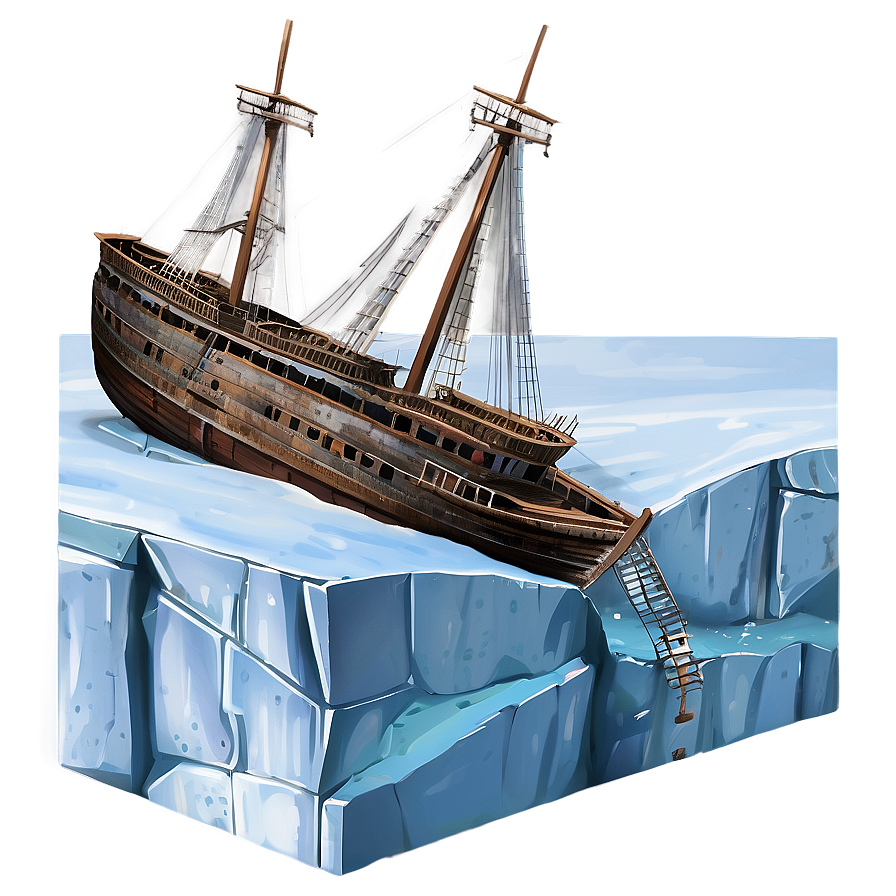 Shipwreck In Arctic Ice Png Gts67 PNG Image