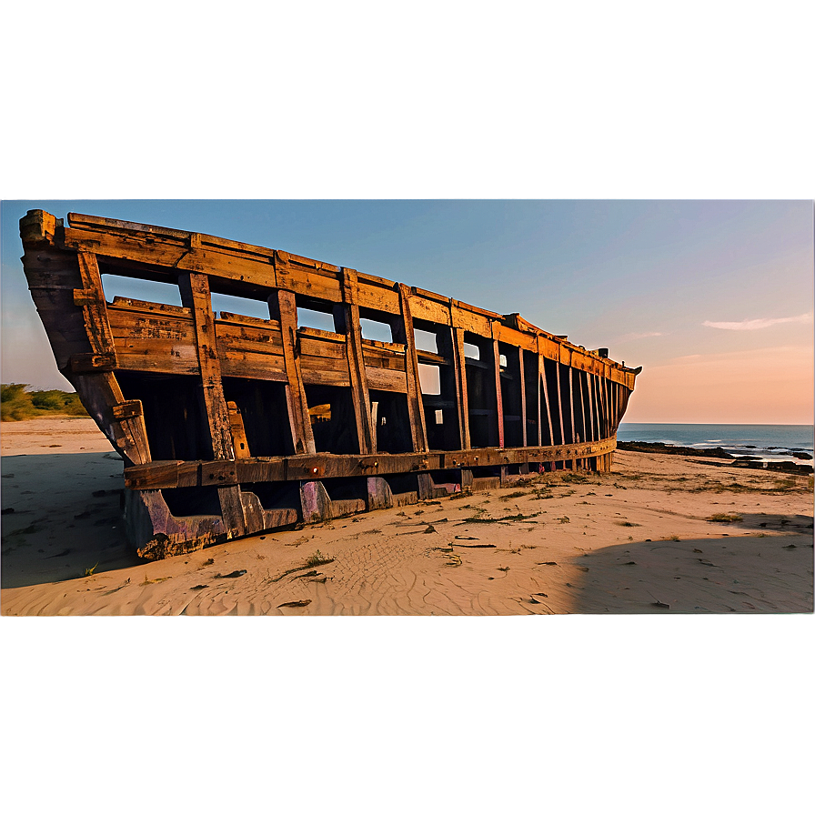 Shipwreck Shoreline Sunset Png Idl17 PNG Image