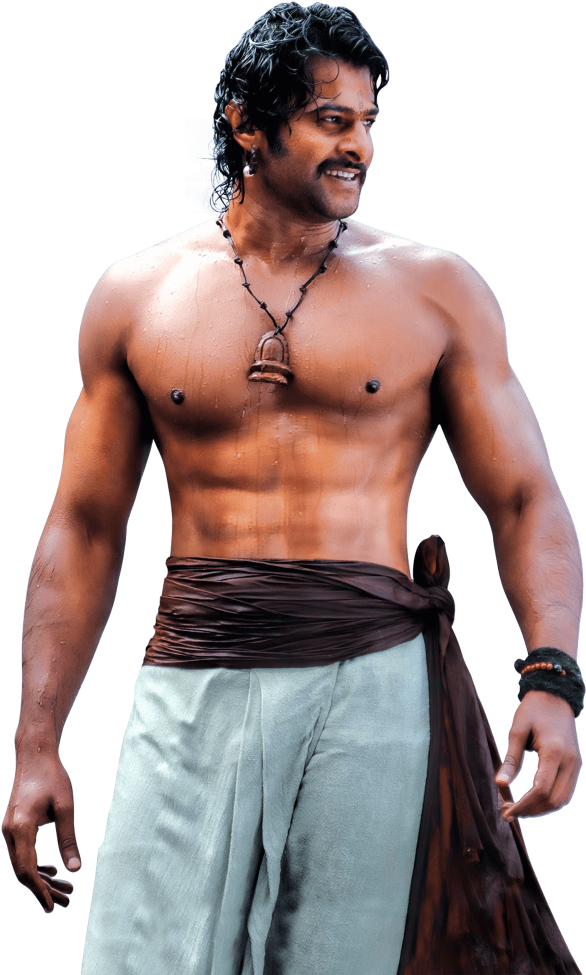 Shirtless_ Actor_in_ Traditional_ Attire PNG Image