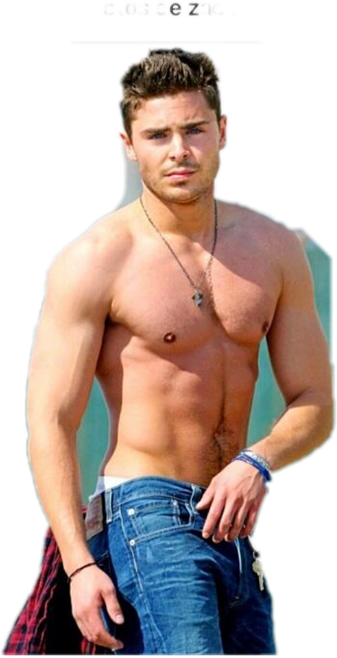 Shirtless Man Jeans Outdoors PNG Image