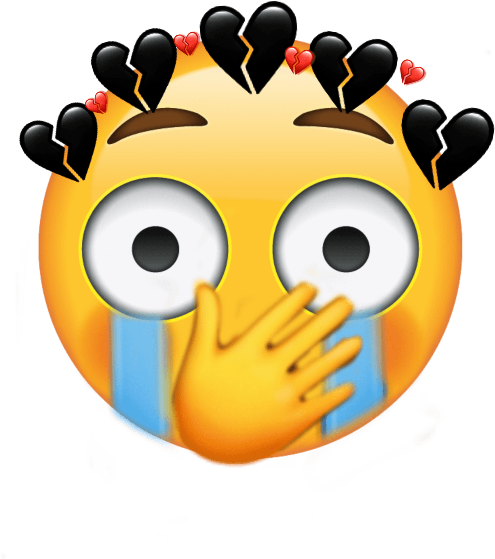 Shocked Emojiwith Handon Face PNG Image