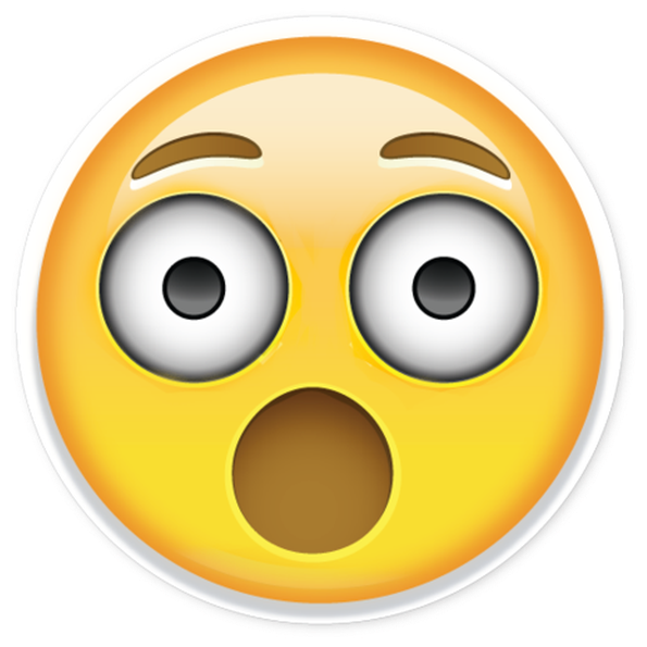 Shocked Face Emoji Expression PNG Image