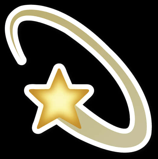 Shooting Star Emoji Glow PNG Image