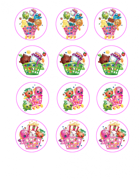 Shopkins Sticker Sheet PNG Image